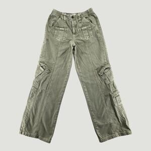 BDG 2K Cargo Pants Sage Green Wide Leg Y2K Utility Small
